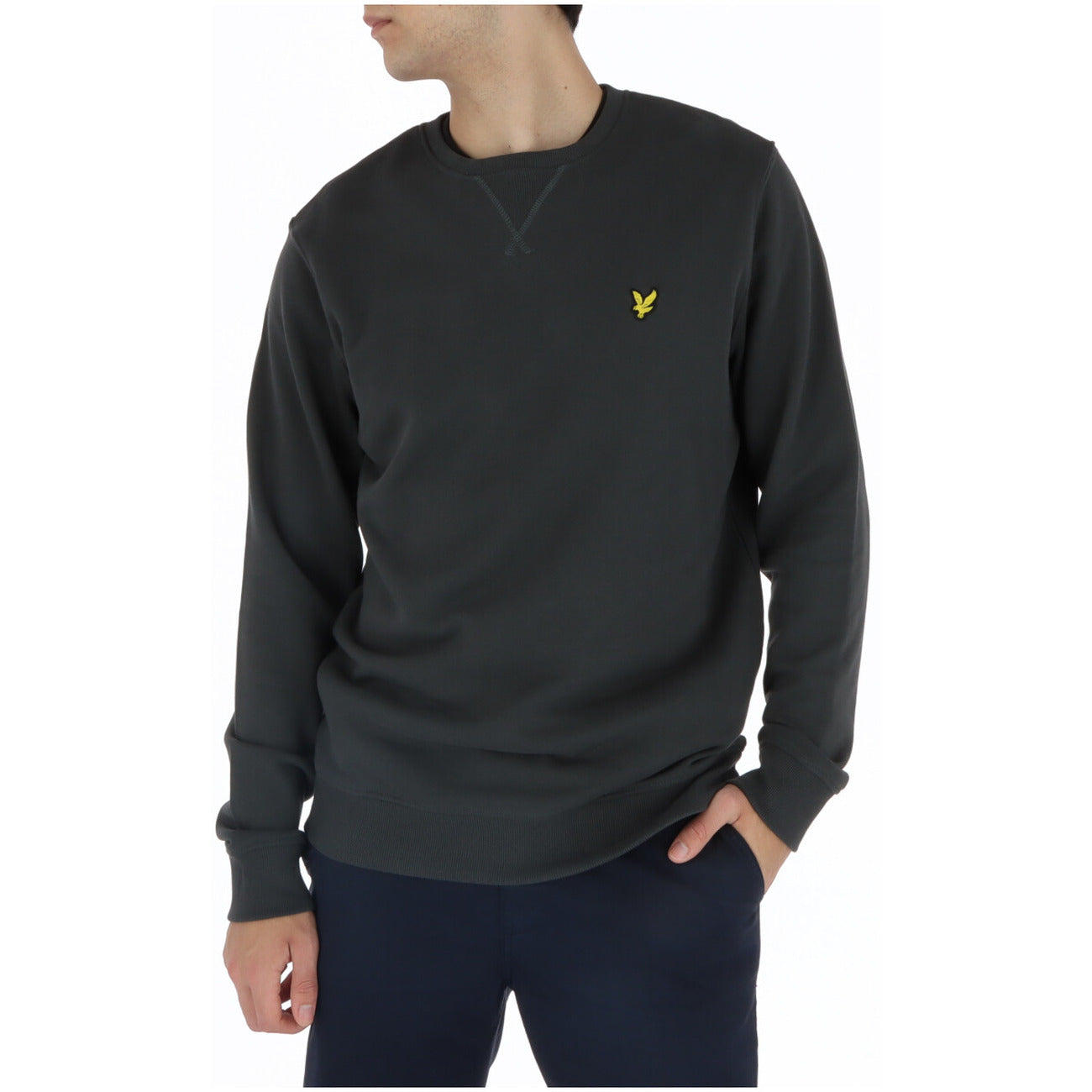 Felpa Uomo Lyle & Scott Girocollo Azzurro in Cotone