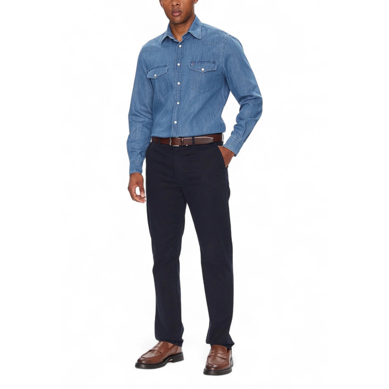 Camicia Uomo azzurra Autunno/Inverno Tommy Hilfiger