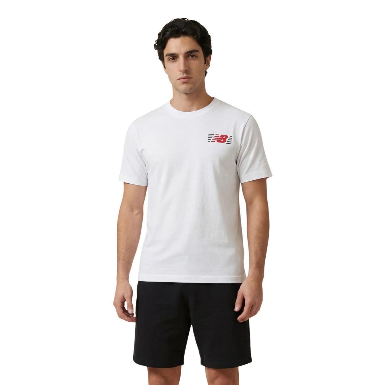 New Balance T-shirt Azzurro Uomo