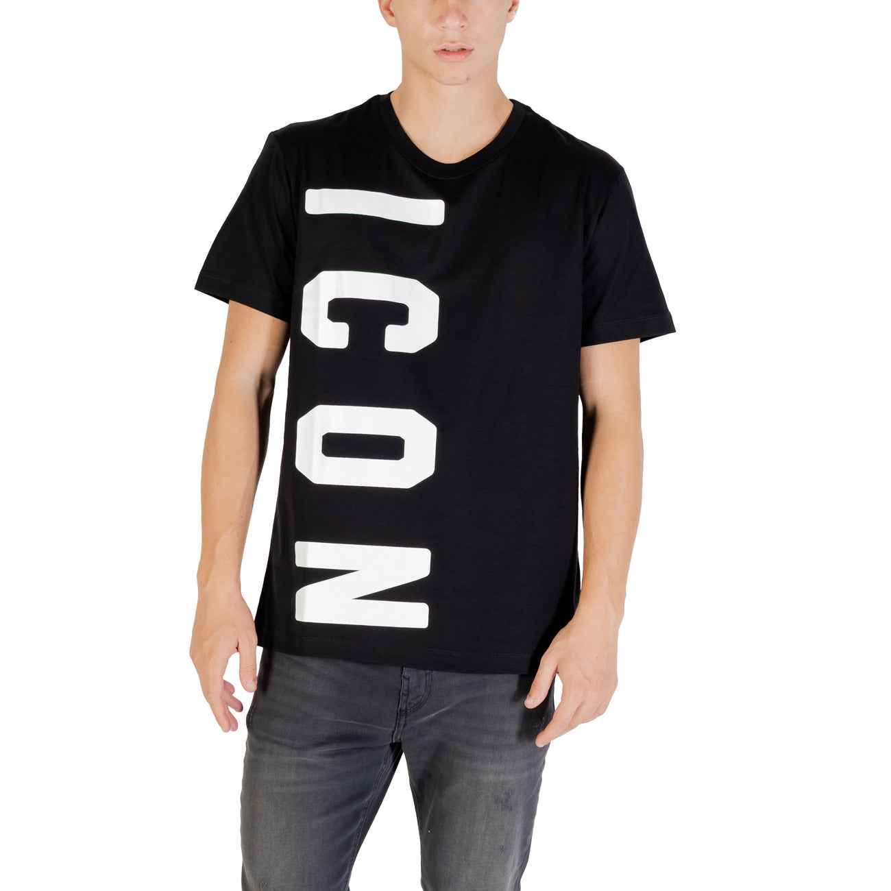 T-shirt Uomo Stampa Maniche Corte Bianca Icon