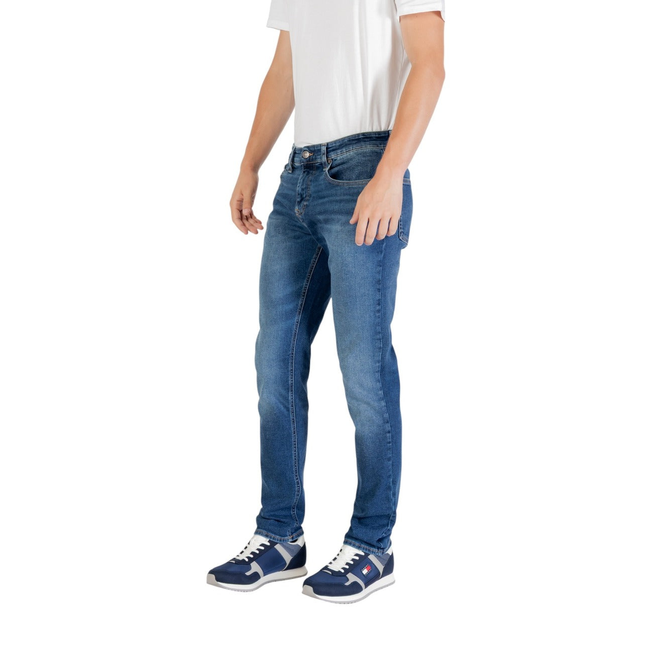 Jeans Uomo Tommy Hilfiger in Cotone Organico - Blu A/I
