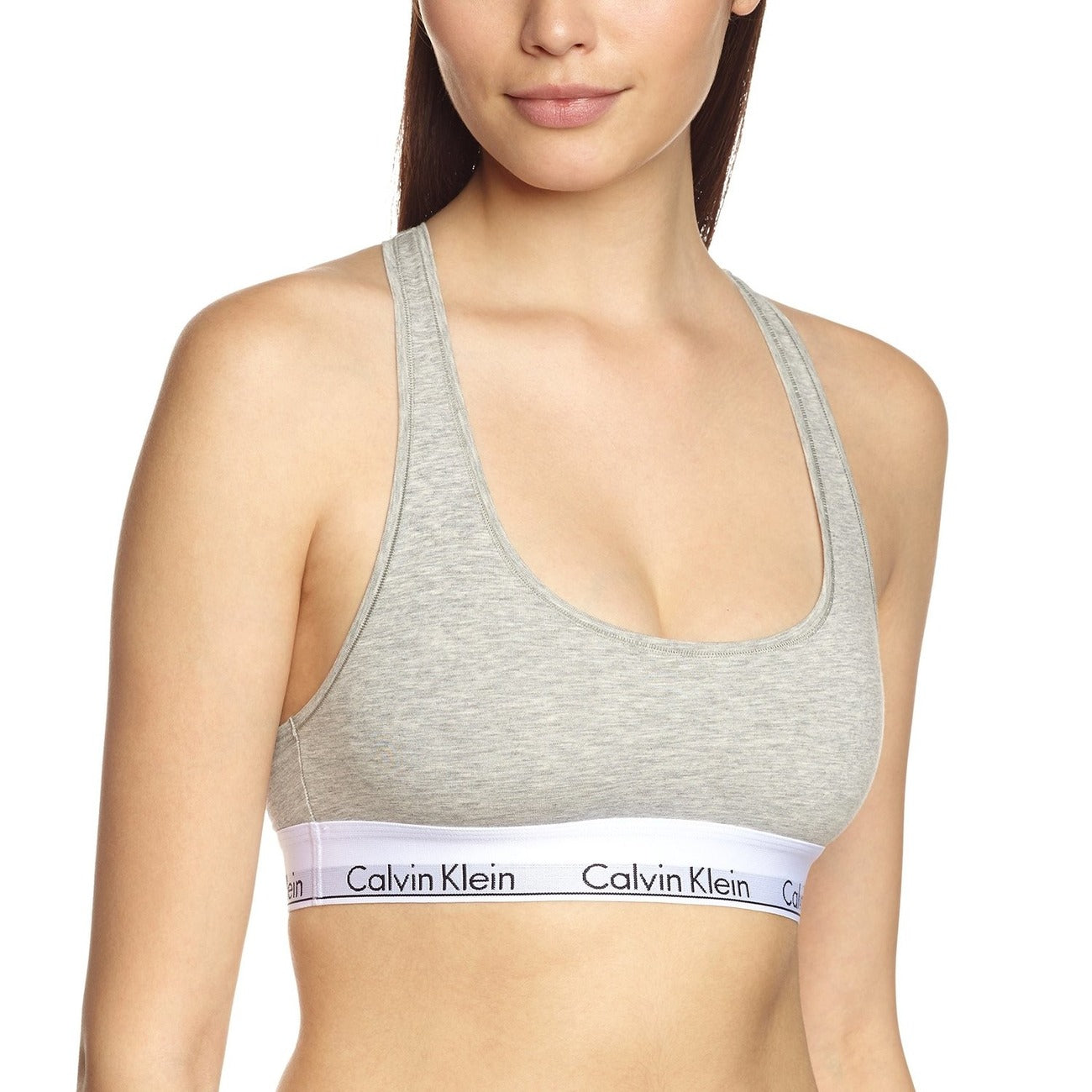 Intimo Donna Smanicato Grigio Melange Calvin Klein Underwear