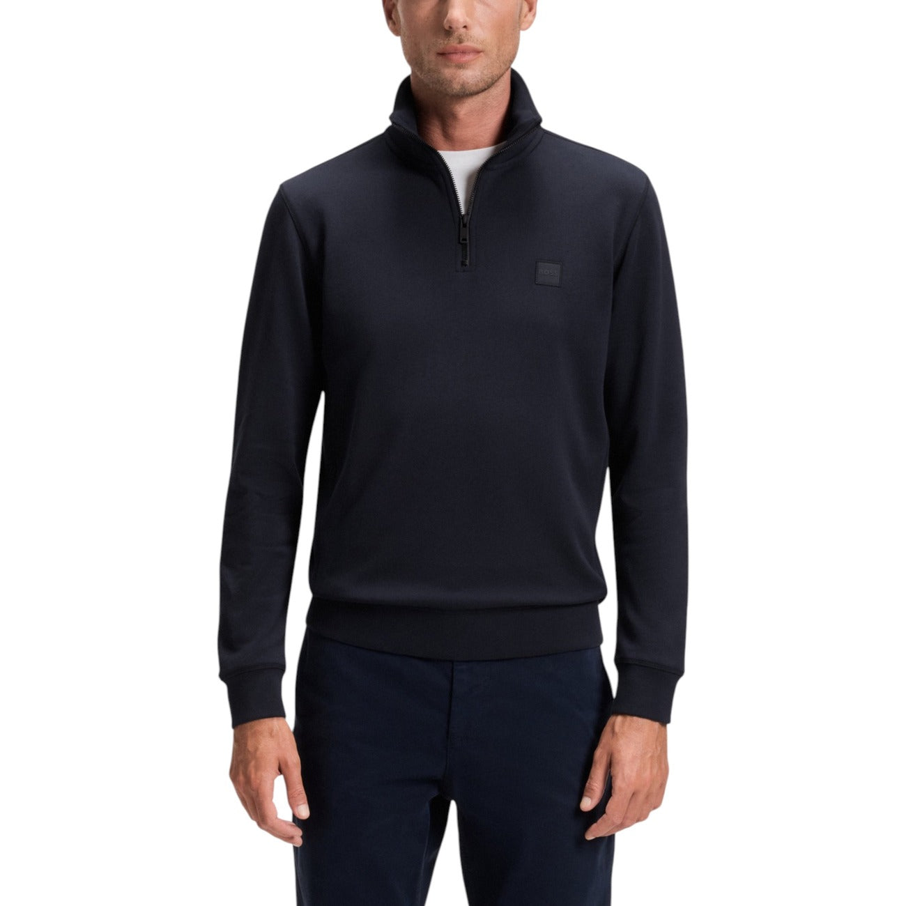 Felpa Boss Uomo Blu in Cotone - Autunno/Inverno