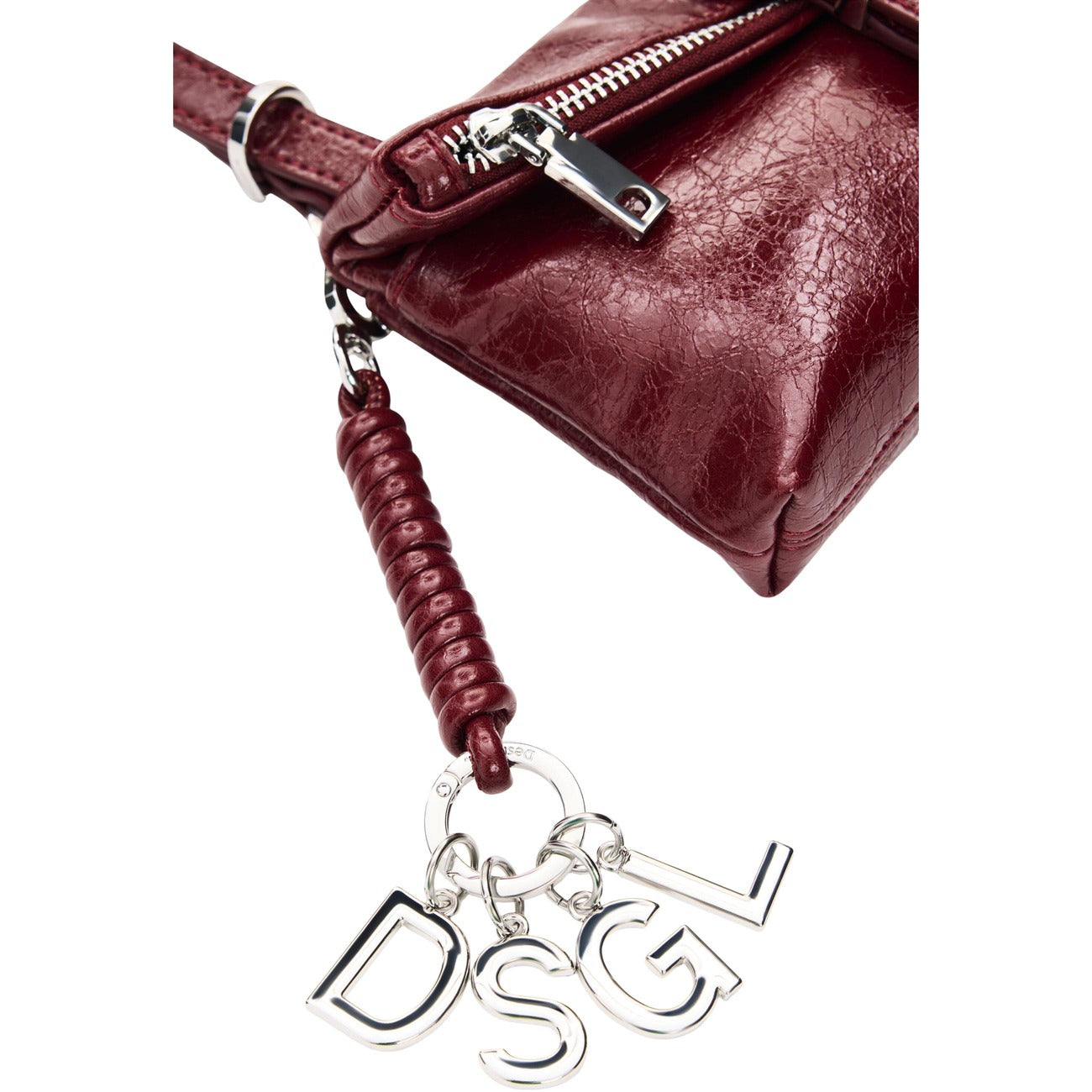 Desigual Portafoglio in Poliuretano Donna Rosso MONE_HALF LOGO CLUTCH MI