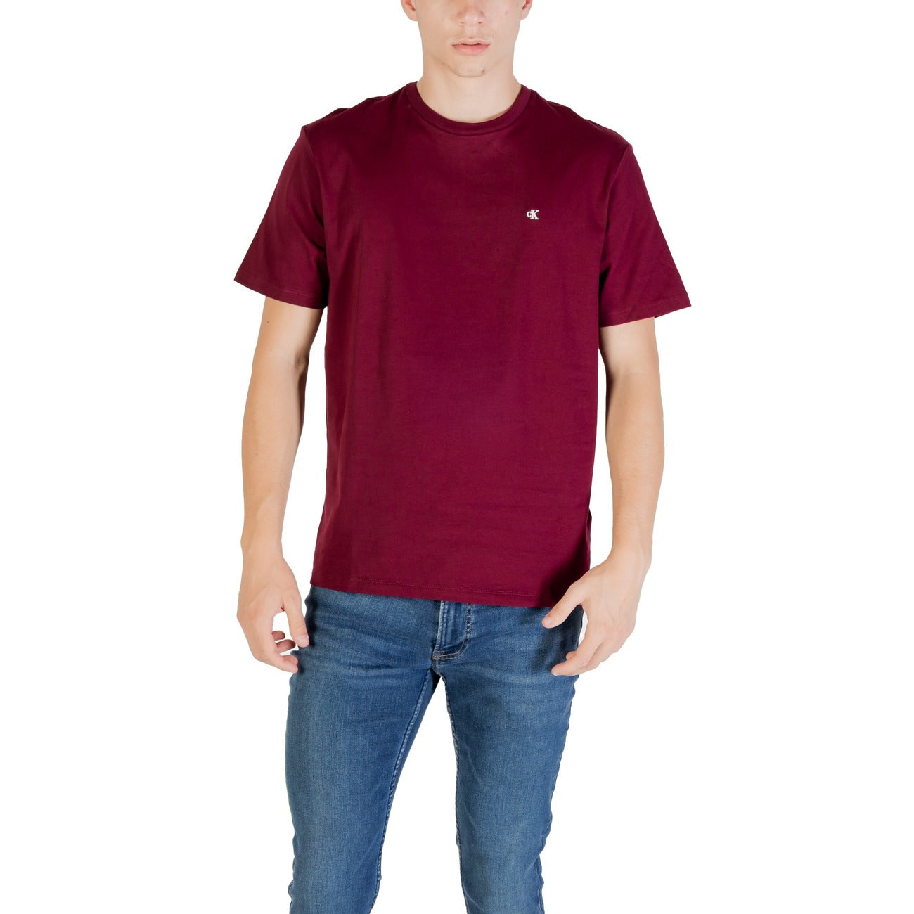Calvin Klein Jeans T-shirt in Cotone Uomo Bianco LV040HM265