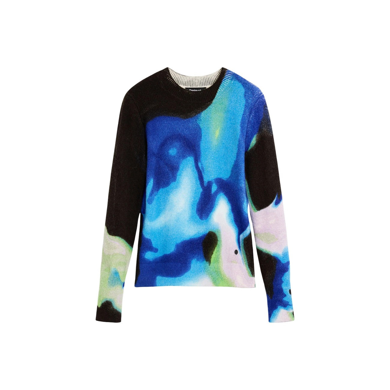 Desigual Maglia in Acrilico Donna Blu JERS_CLOUDS_LACROIX