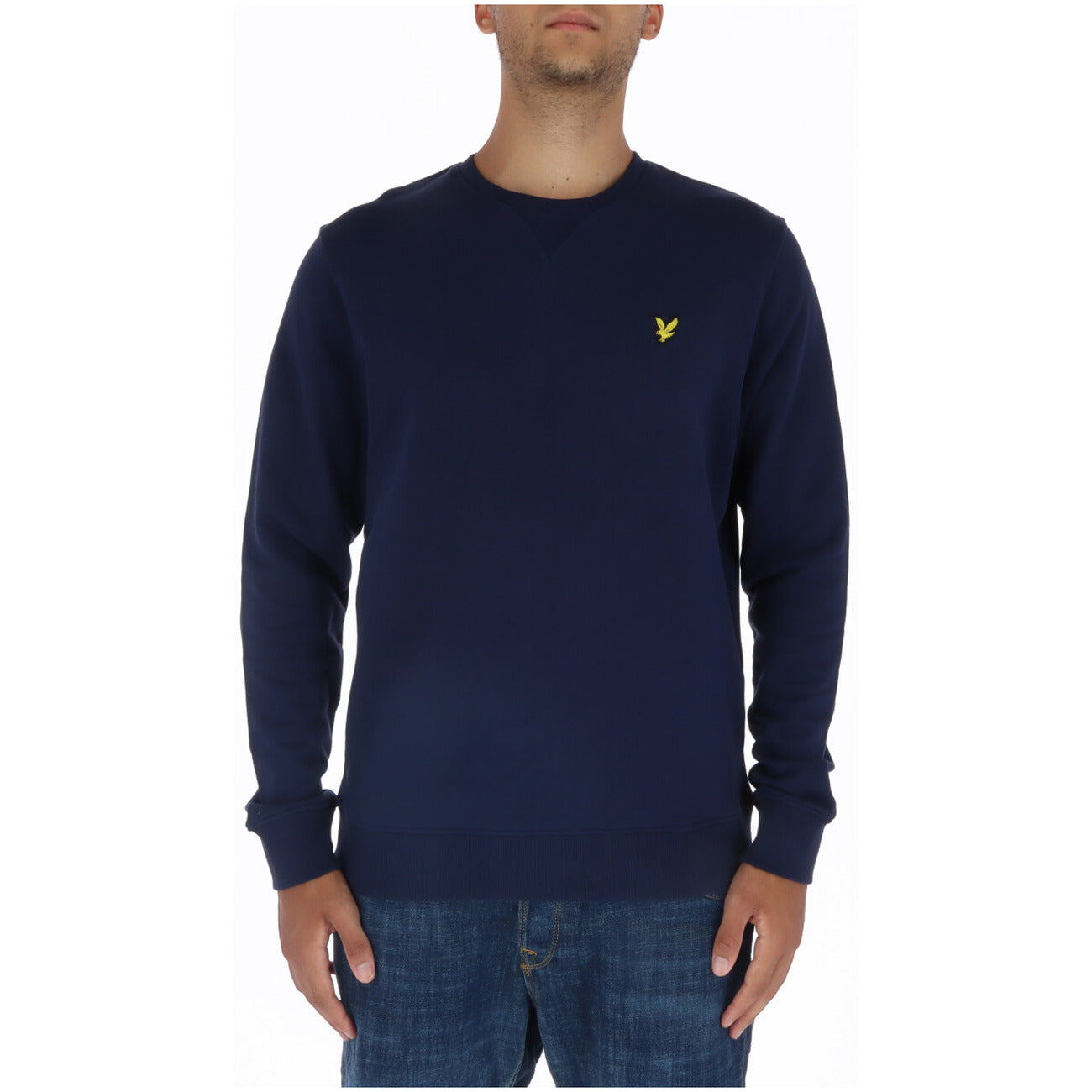 Felpa Uomo Lyle & Scott Girocollo Azzurro in Cotone
