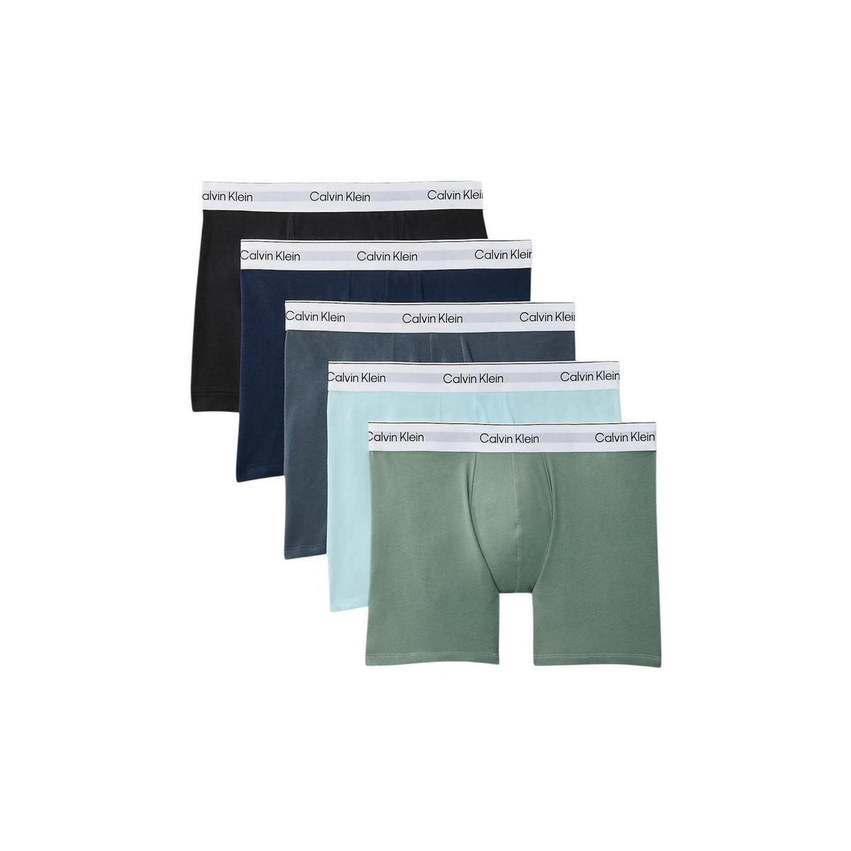 Calvin Klein Underwear Intimo in Tessuto Uomo Verde BOXER BRIEF 5PK