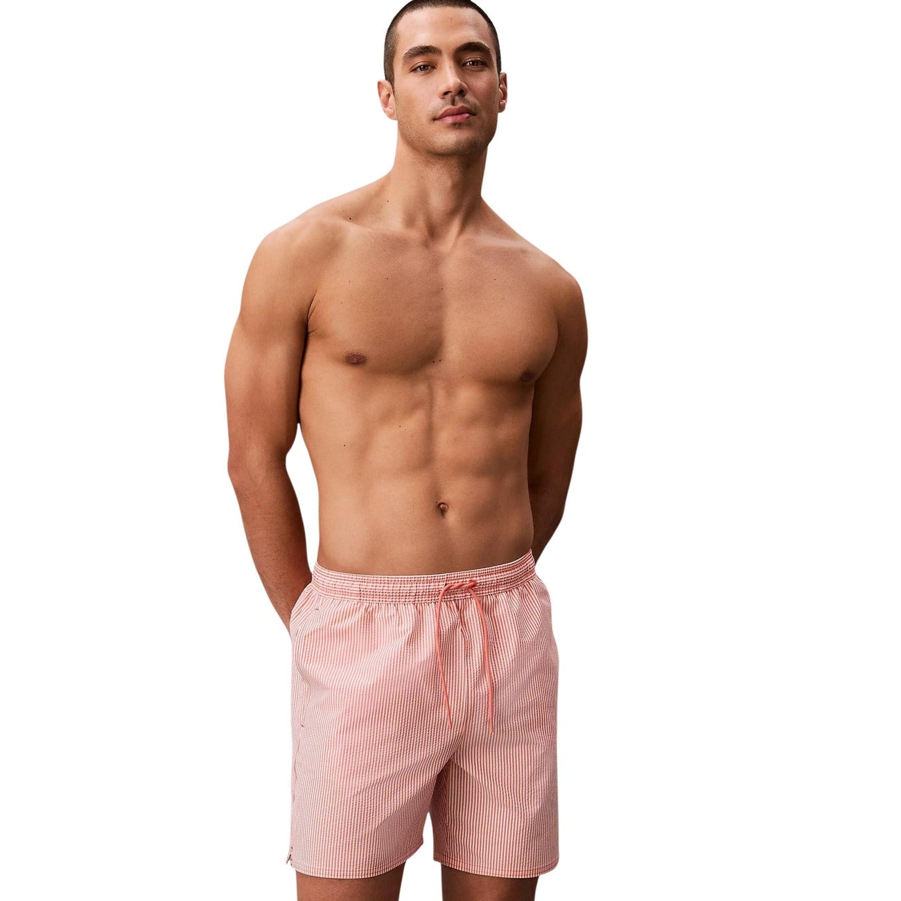 Calvin Klein Jeans Costume in Poliestere Uomo Rosso MEDIUM DRAWSTRING