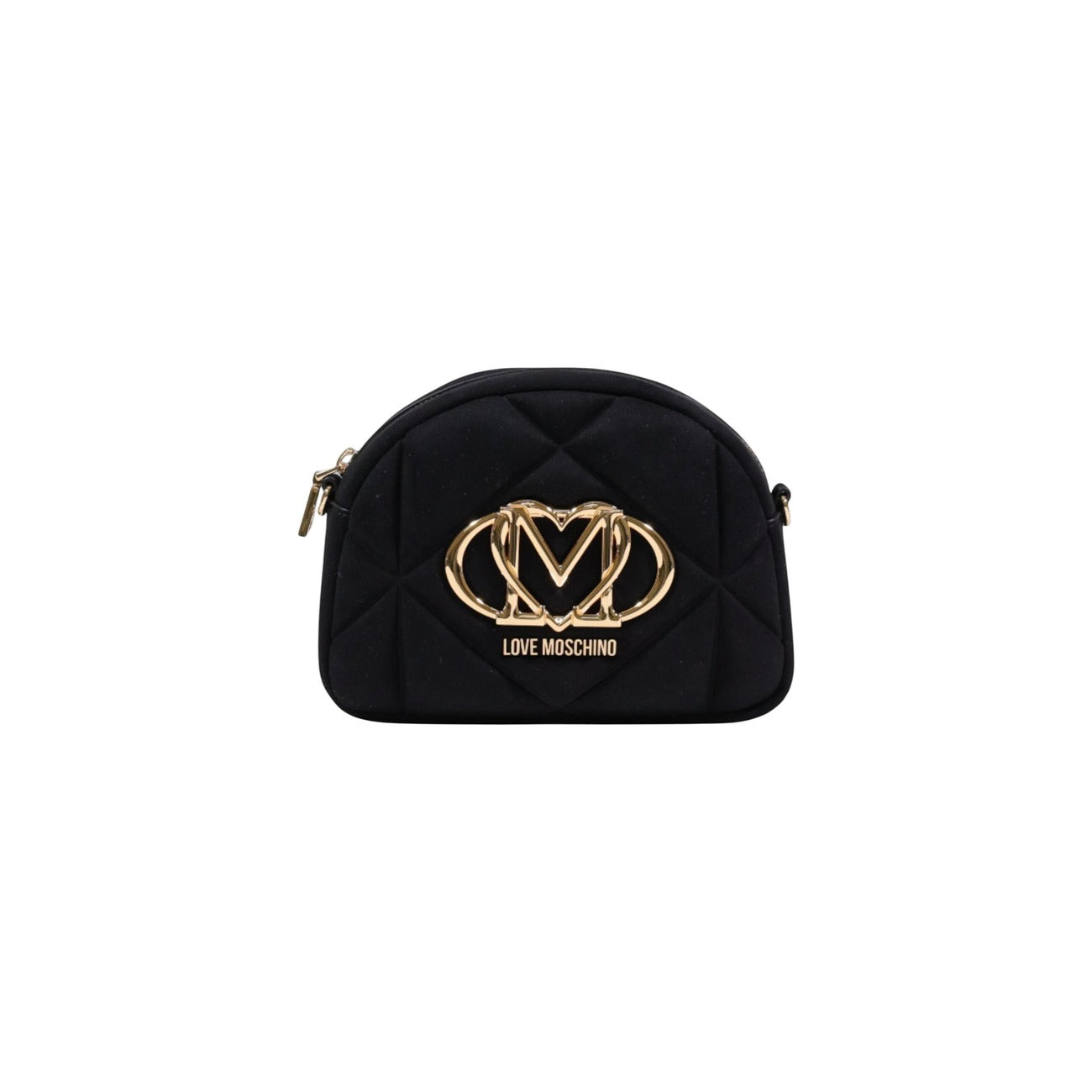 Borsa a Tracolla Donna in Camoscio Nero Love Moschino