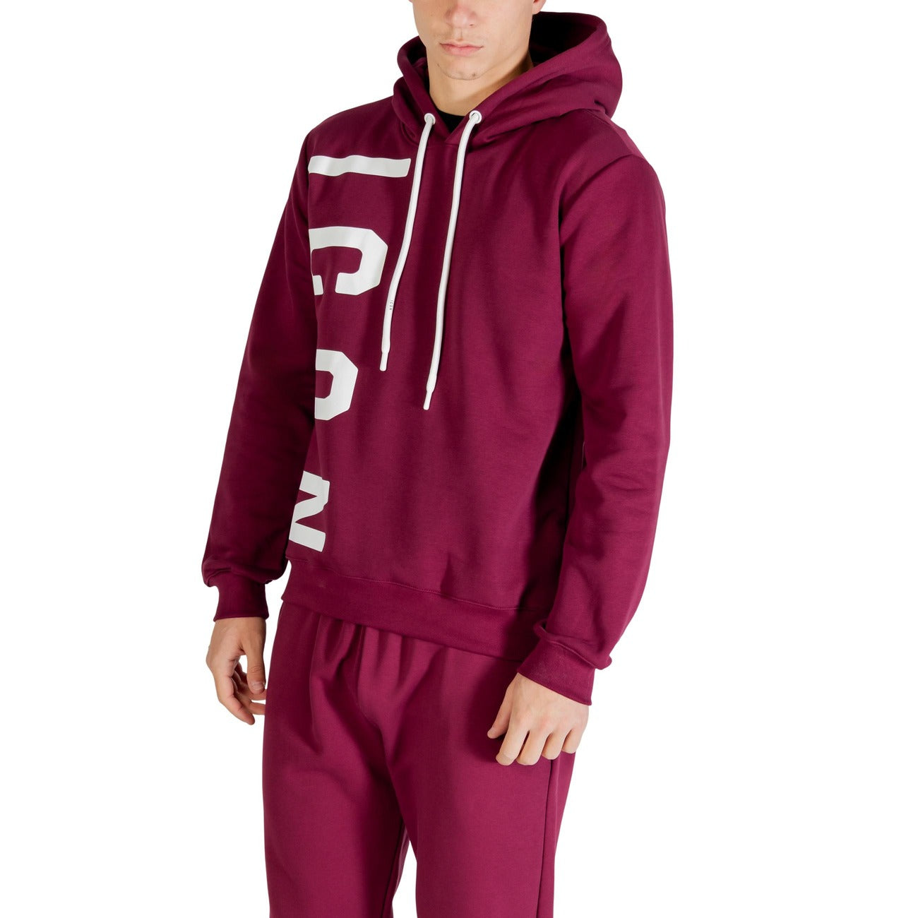 Icon Stampa Cappuccio Bordeaux Uomo
