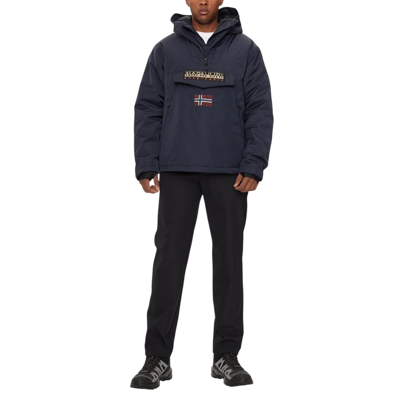 Giubbotto Napapijri Uomo Blu Autunno/Inverno con Cappuccio