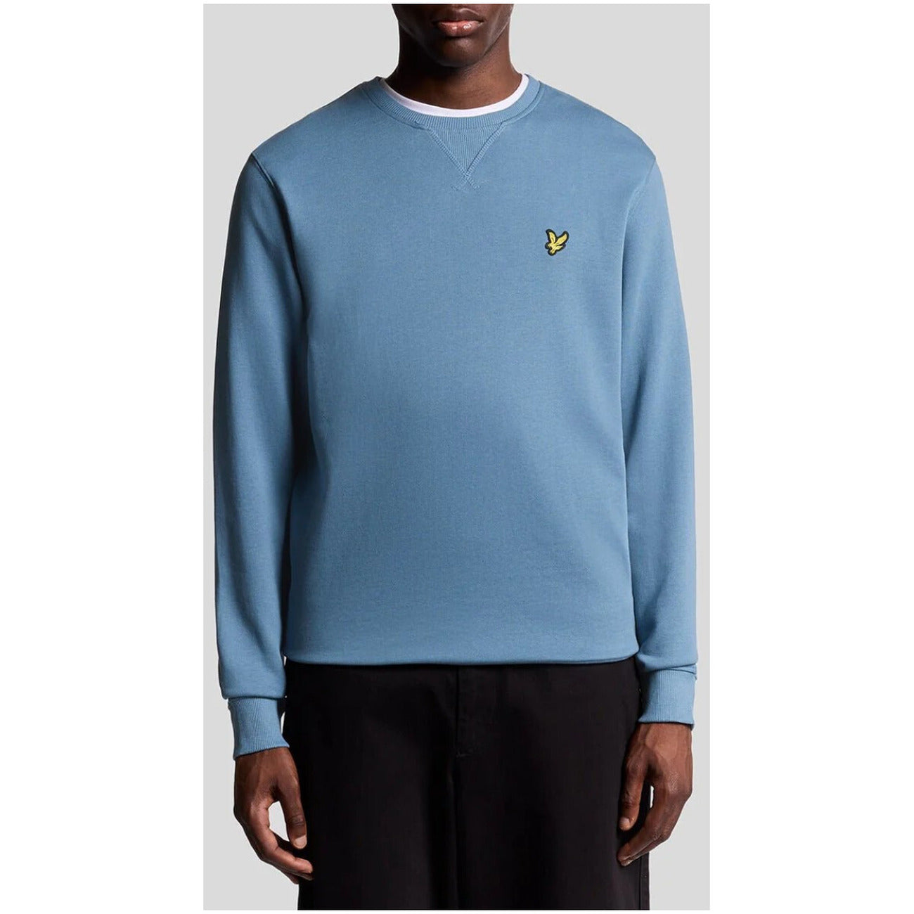 Felpa Uomo Lyle & Scott Girocollo Azzurro in Cotone