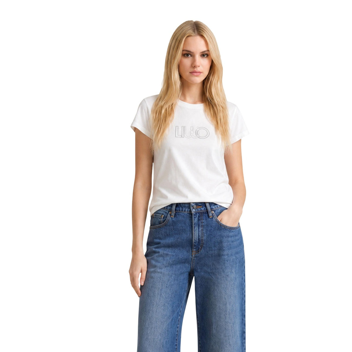 Liu Jo T-shirt in Cotone Donna Bordeaux BASIC