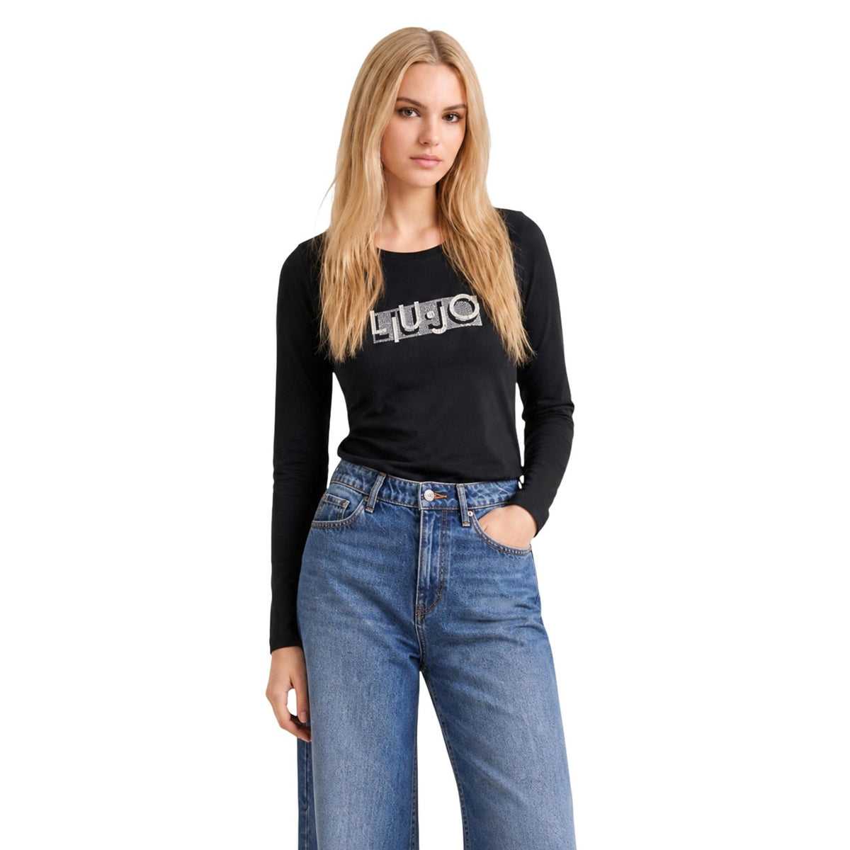 Liu Jo T-shirt in Cotone Donna Bordeaux BASIC