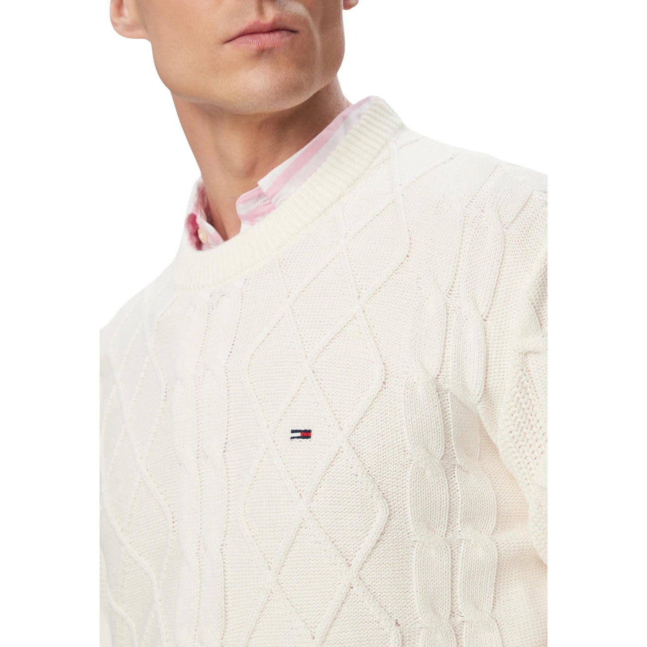 Tommy Hilfiger Jeans Maglia in Cotone Uomo Bianco