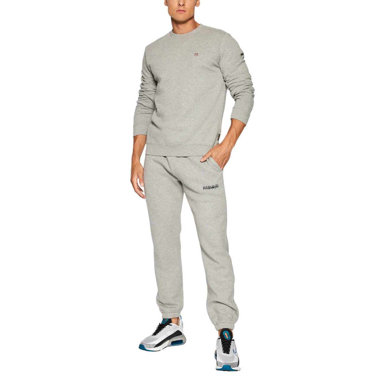 Felpa Uomo Napapijri Grigio Cotone/Poliestere A/I