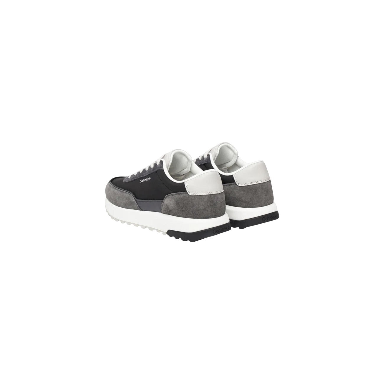 Sneakers basse in pelle grigia Uomo Calvin Klein