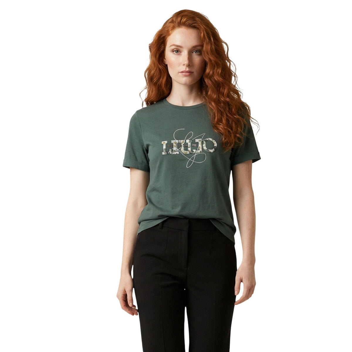 Liu Jo T-shirt in Cotone Donna Beige TA6163 JS003