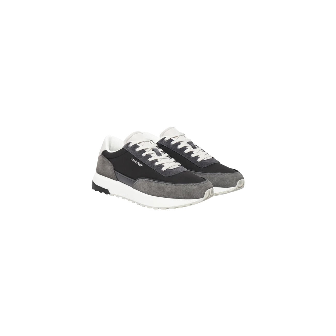 Sneakers basse in pelle grigia Uomo Calvin Klein
