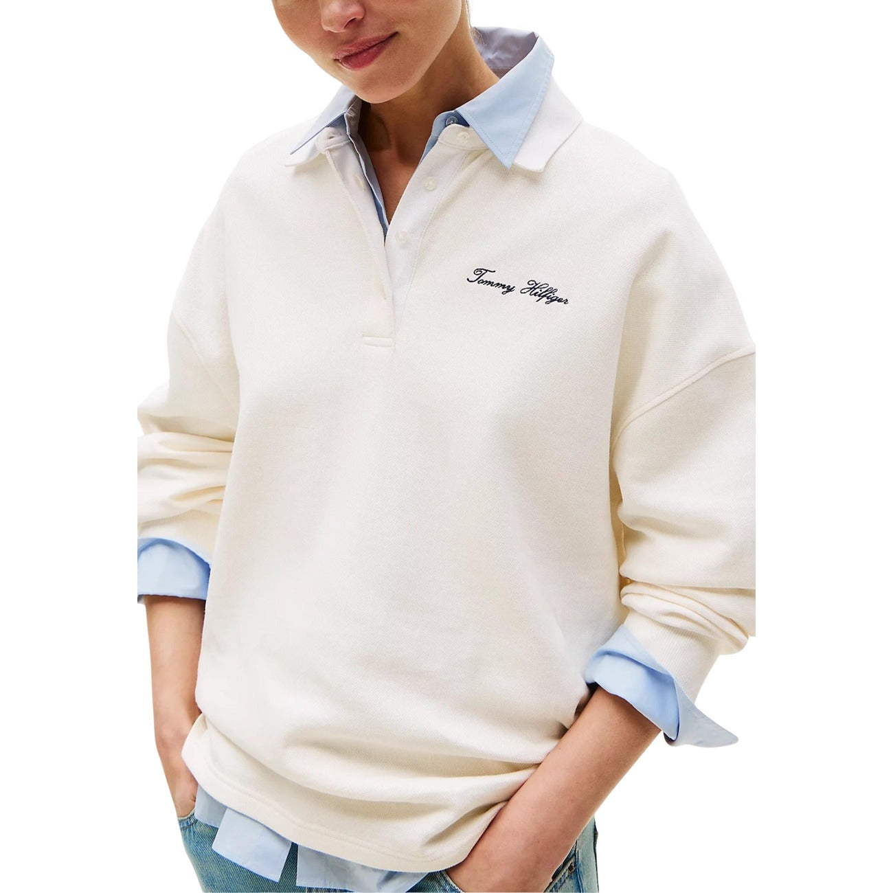 Felpa WW0WW45779 Bianco