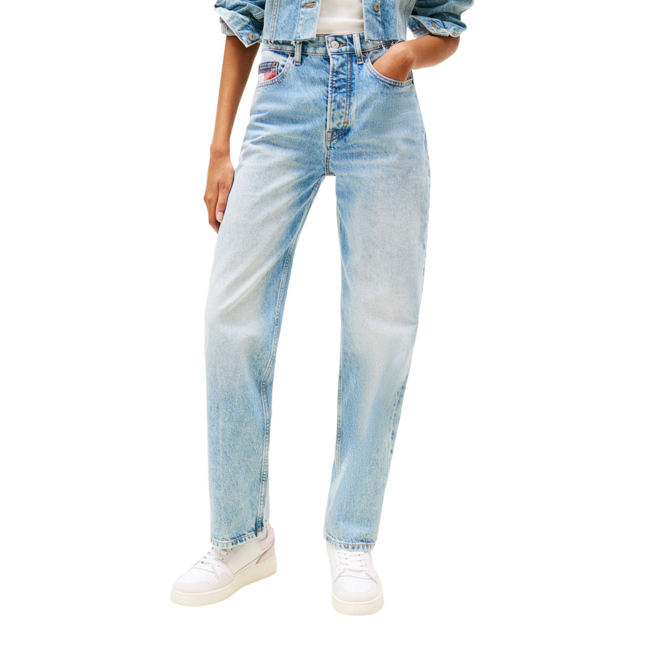 Jeans Donna Azzurro Effetto Consumato, Tommy Hilfiger Jeans