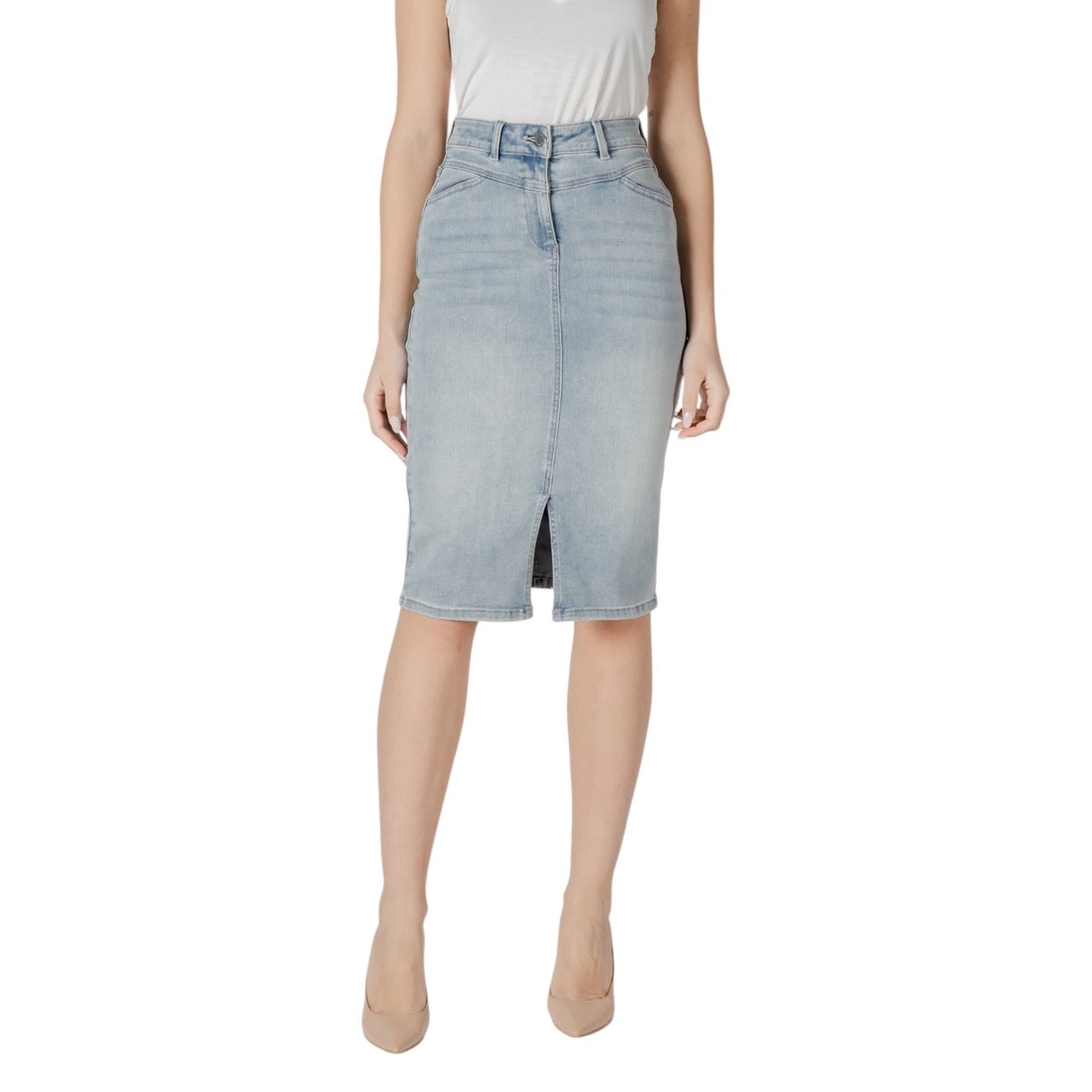 Morgan De Toi Gonna in Cotone Donna Blu 241-JAPA