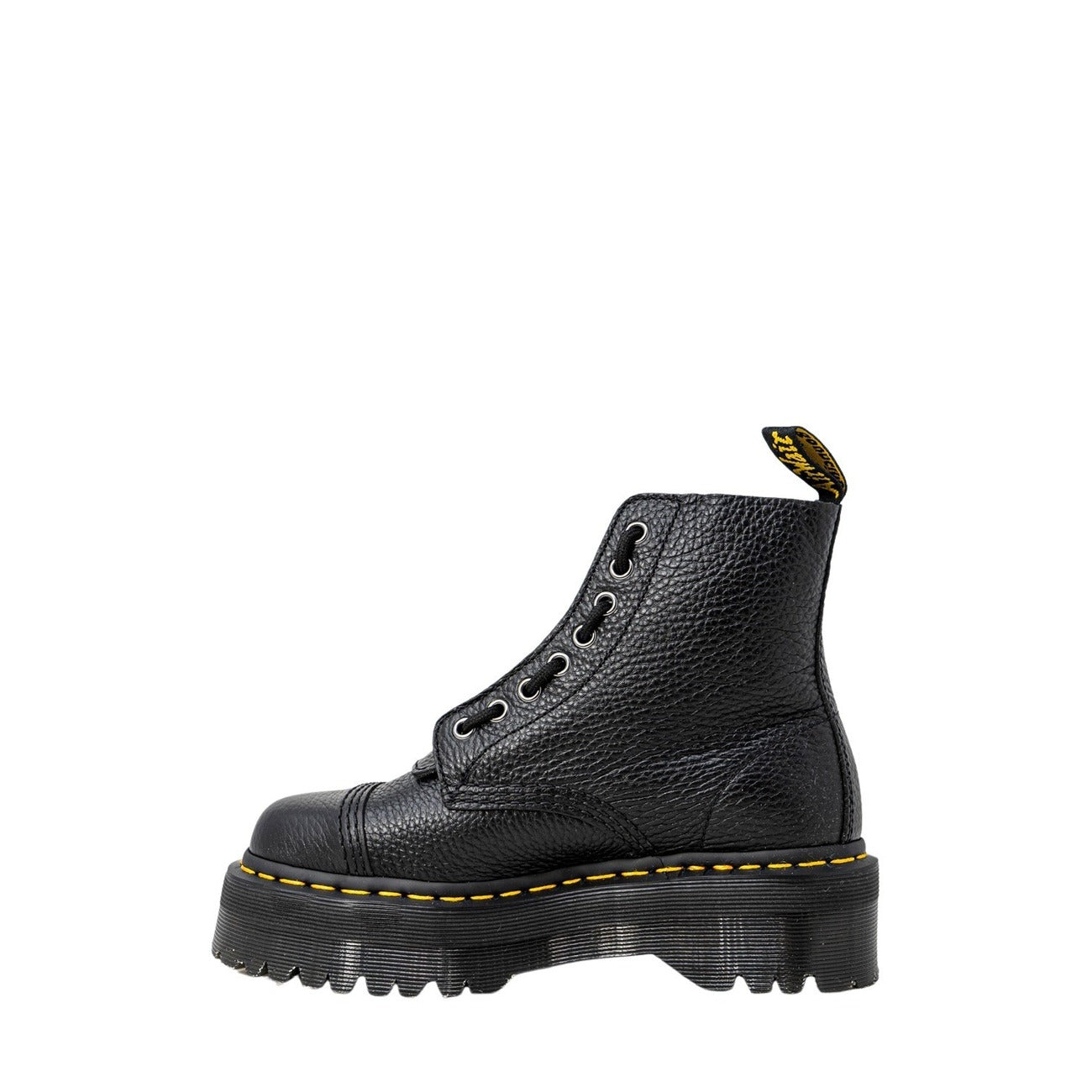 Stivaletti stringati monocromo in pelle neri Donna Dr. Martens