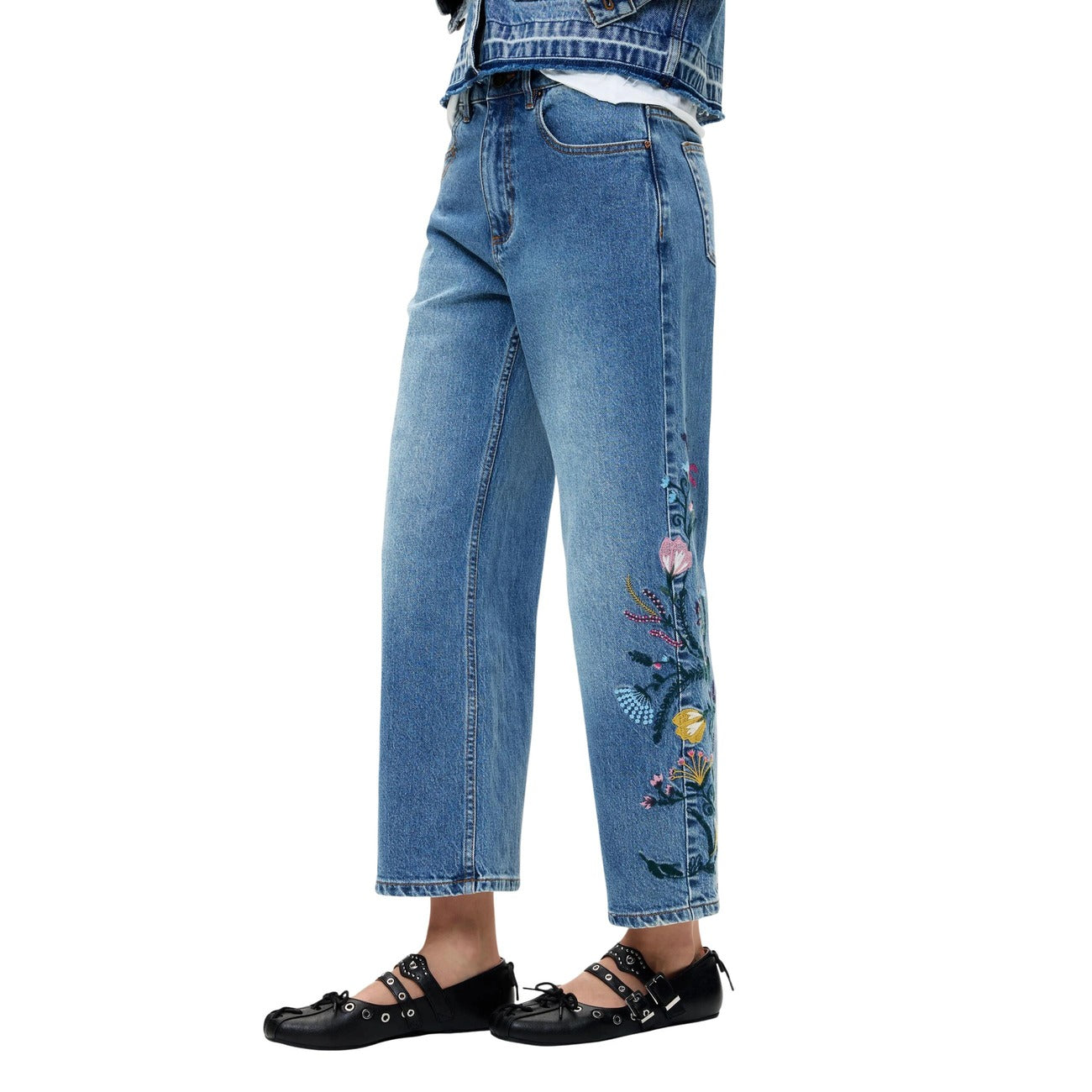 Desigual Jeans in Cotone Donna Blu DENIM_BRIDGE