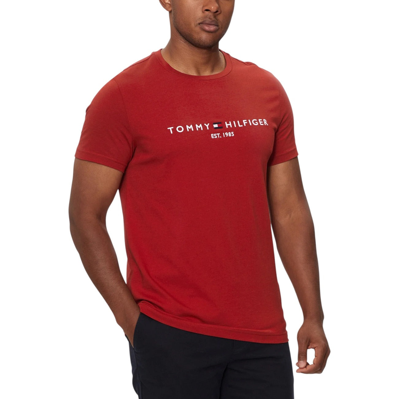 T-shirt Uomo azzurra a stampa Tommy Hilfiger