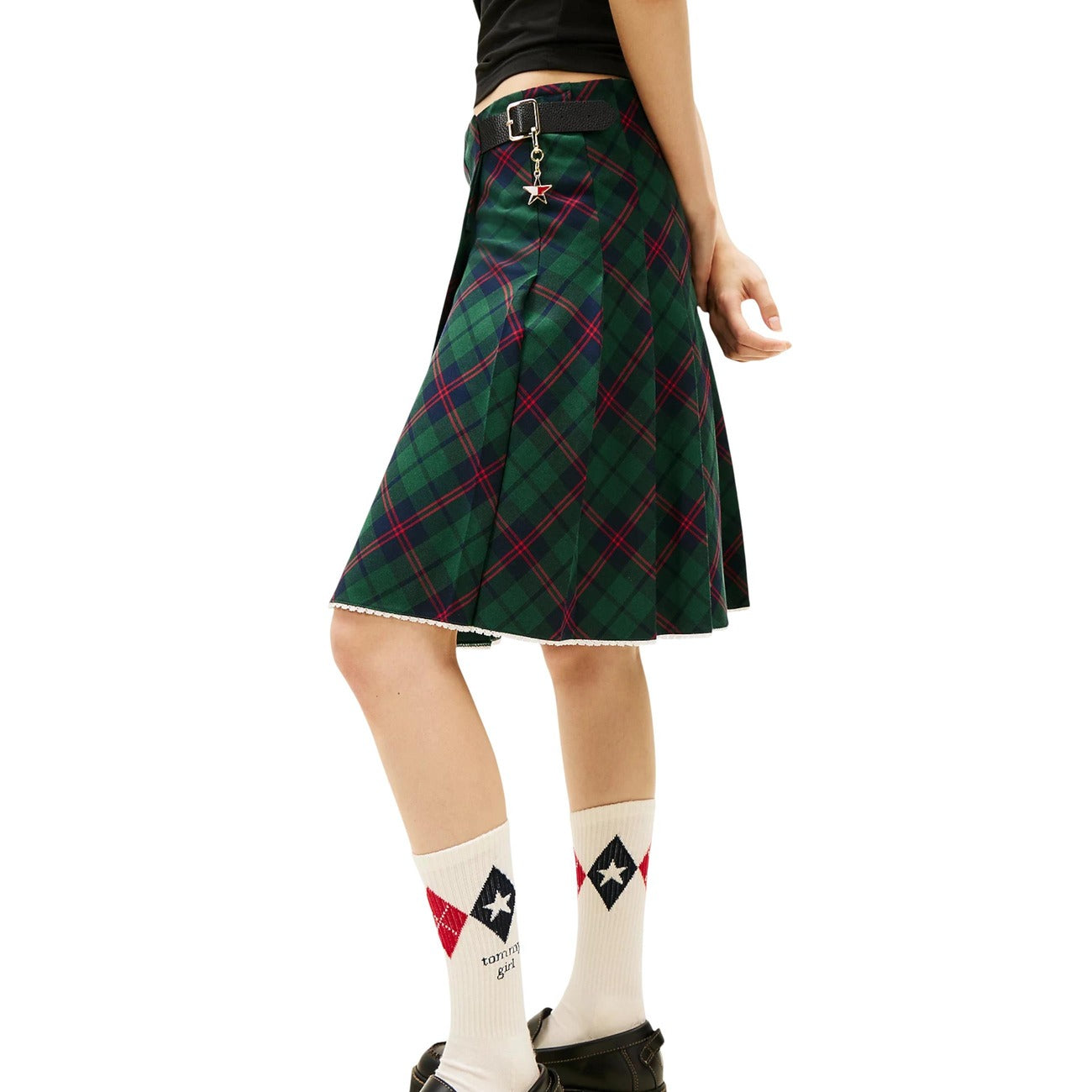 Gonna Donna a Quadri con Fibbia Primavera/Estate Tommy Hilfiger Jeans