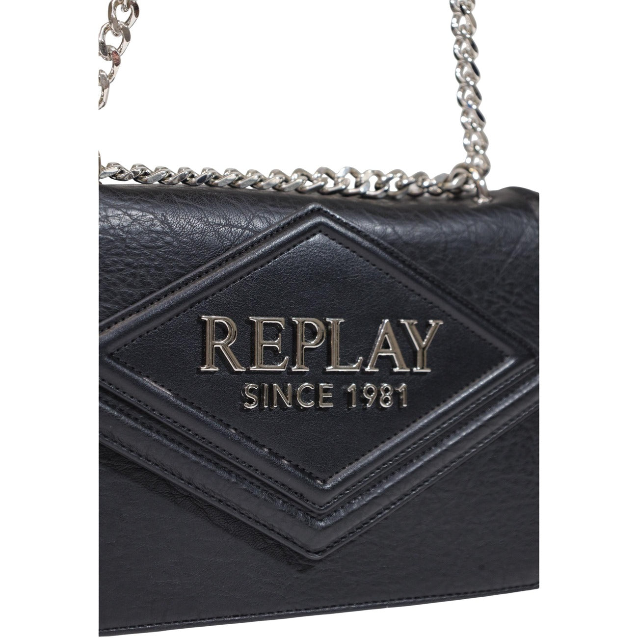 Replay Borsa in Poliestere Donna Nero HAMMERED SYNTHETIC+ PLAIN
