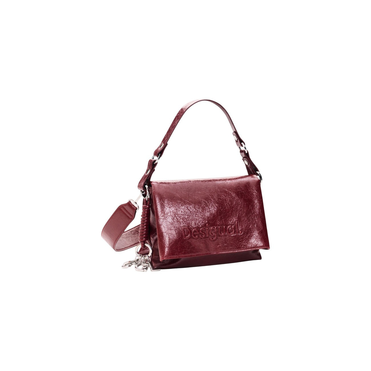 Desigual Borsa in Poliuretano Donna Bordeaux BAG_HALF LOGO VENECIA 4.