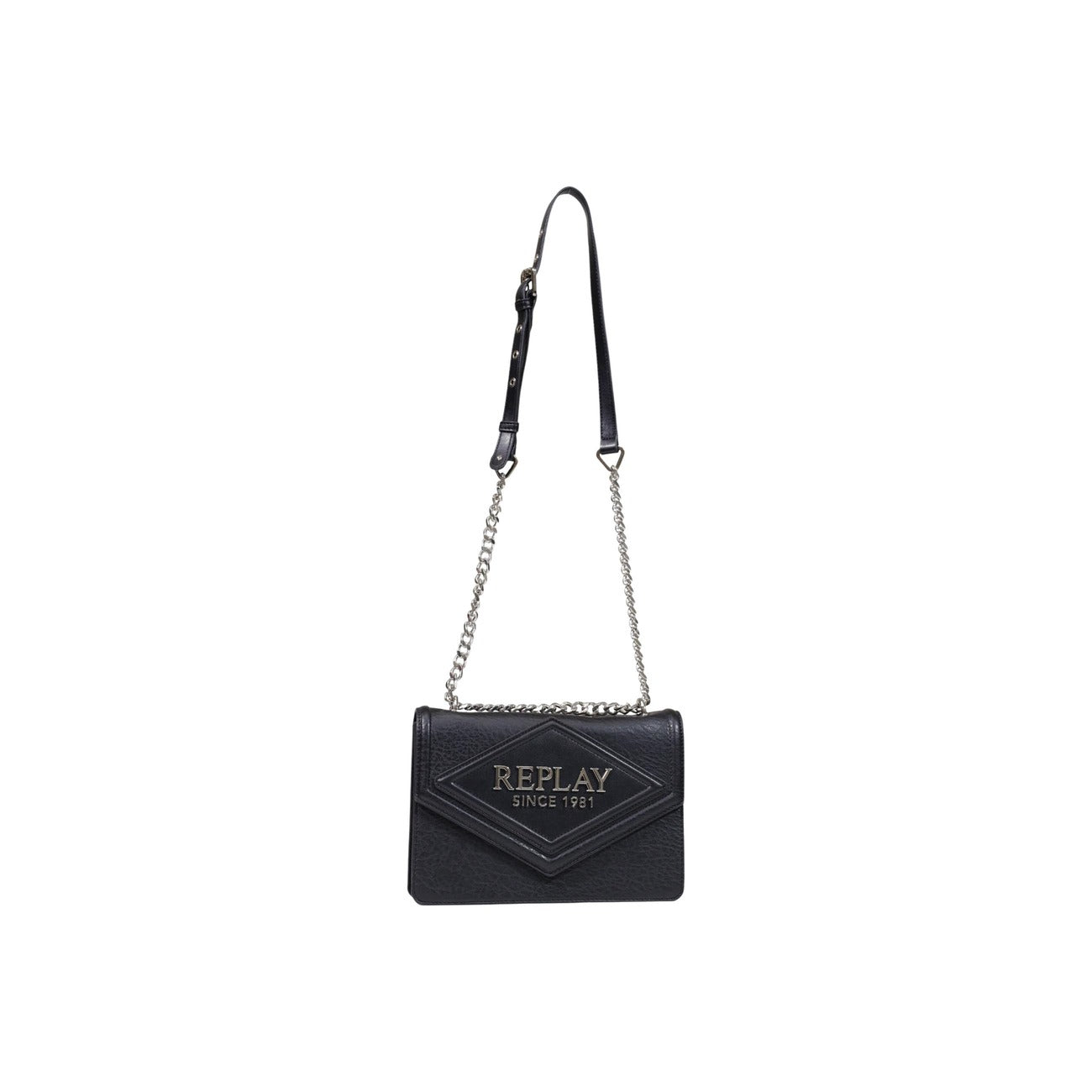 Replay Borsa in Poliestere Donna Nero HAMMERED SYNTHETIC+ PLAIN