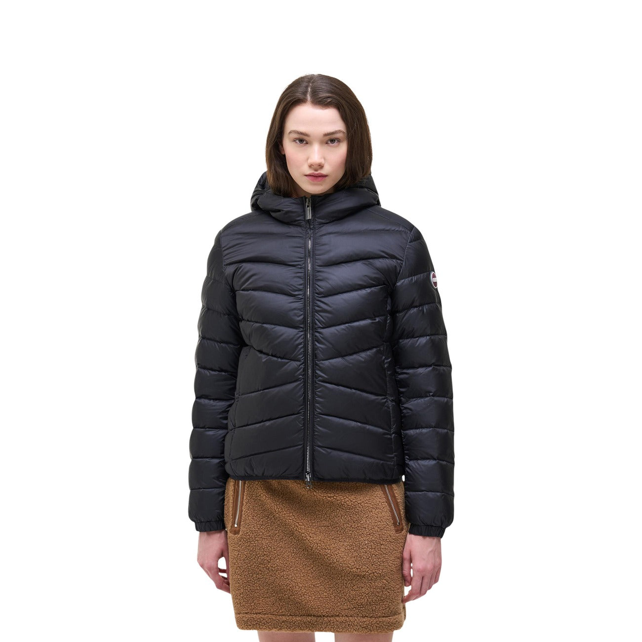 Colmar Originals Giubbotto in Poliammide Donna Nero QUILTED JACKET WITH HOOD