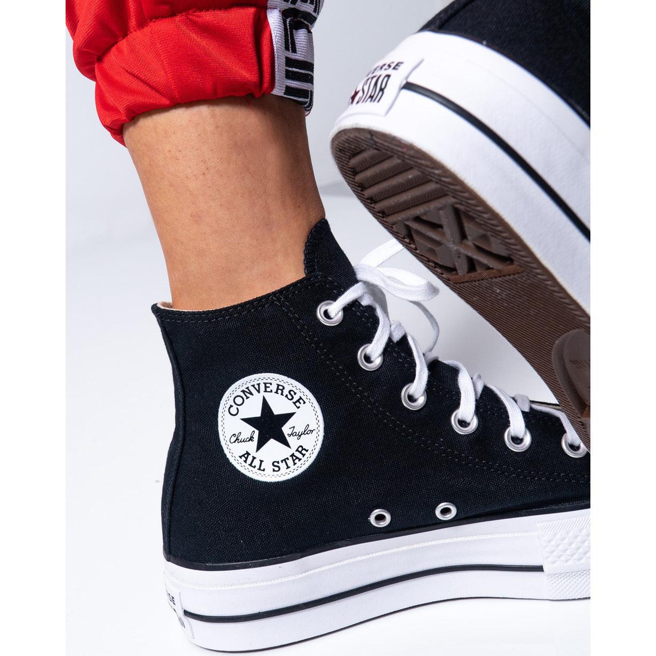 Sneakers Donna Nere Stampa Converse