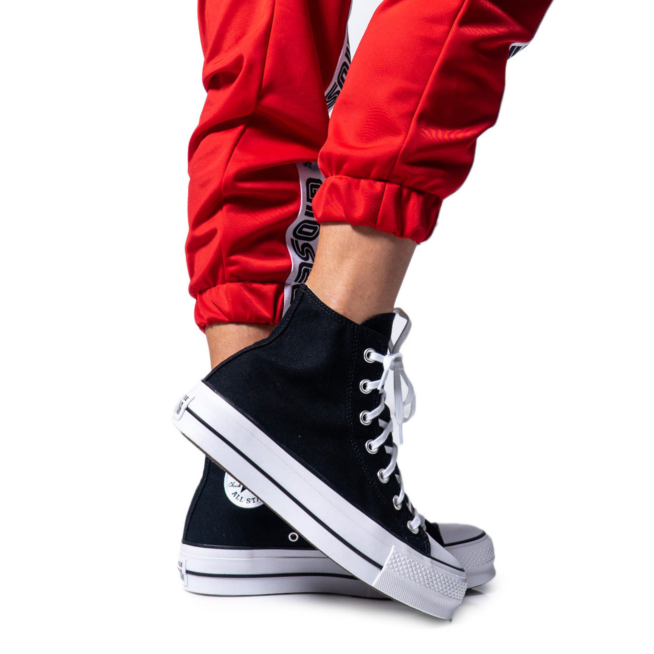 Sneakers Donna Nere Stampa Converse