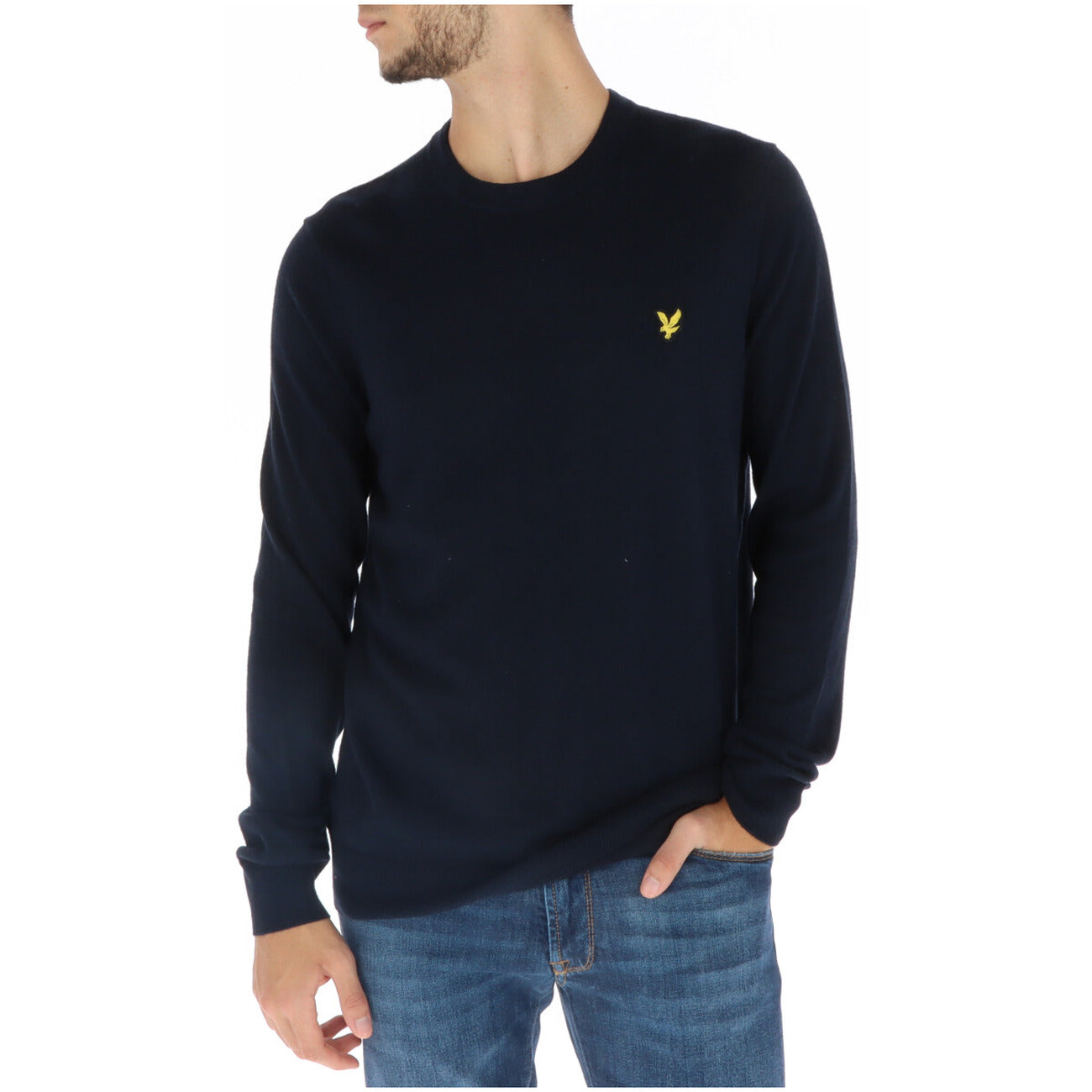 Maglia Uomo Lyle & Scott Girocollo Lana Merino e Cotone Nera
