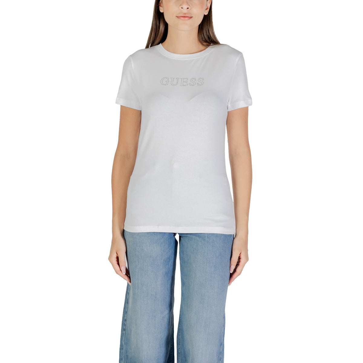 Guess Active T-shirt in Cotone Donna Nero V3BI11 J1314