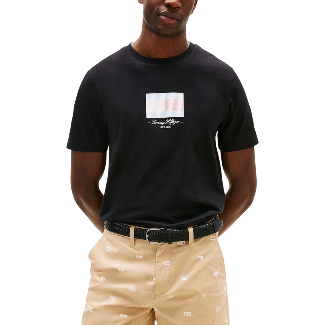 T-shirt Uomo Stampa Nera Autunno/Inverno Tommy Hilfiger