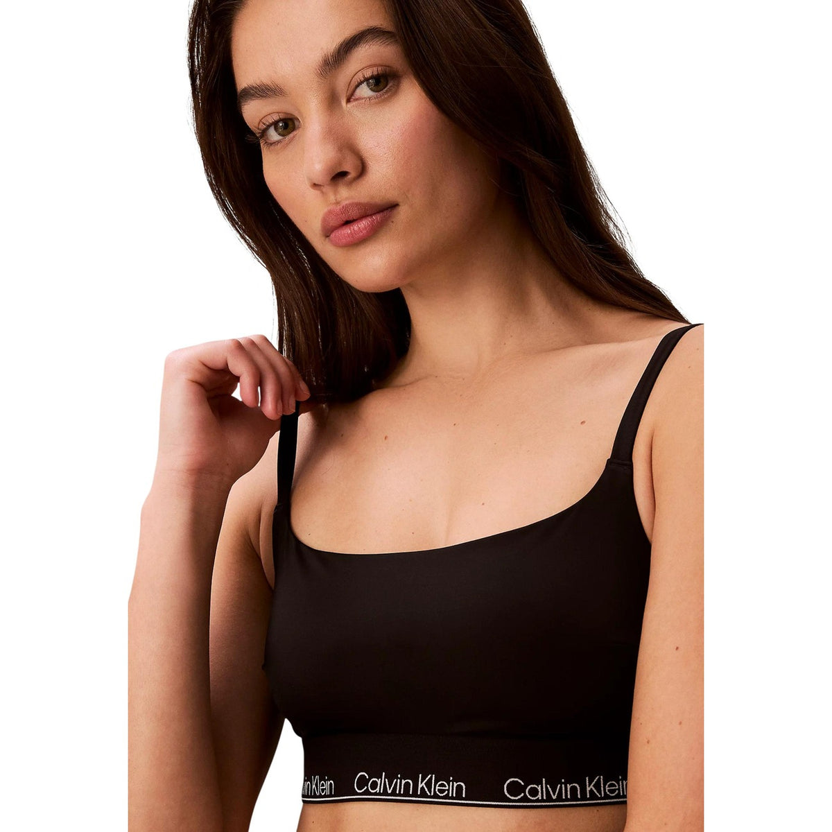 Calvin Klein Jeans Costume in Poliestere Donna Arancione SQUARE NECK BRALETTE