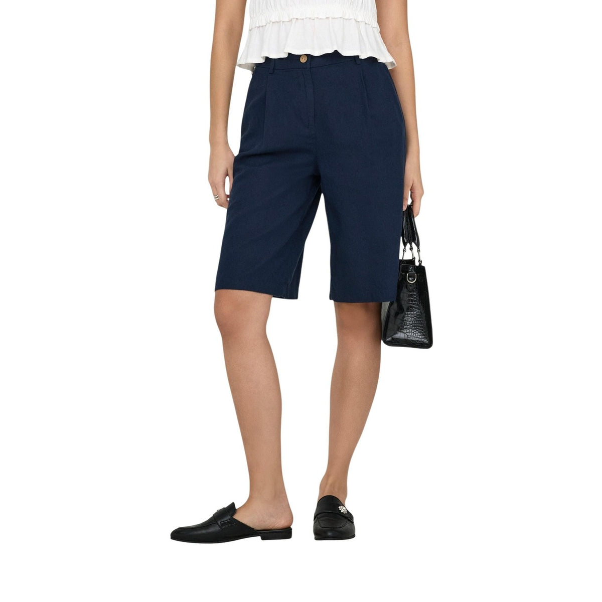 Only Short in Viscosa Donna Bianco 15363720