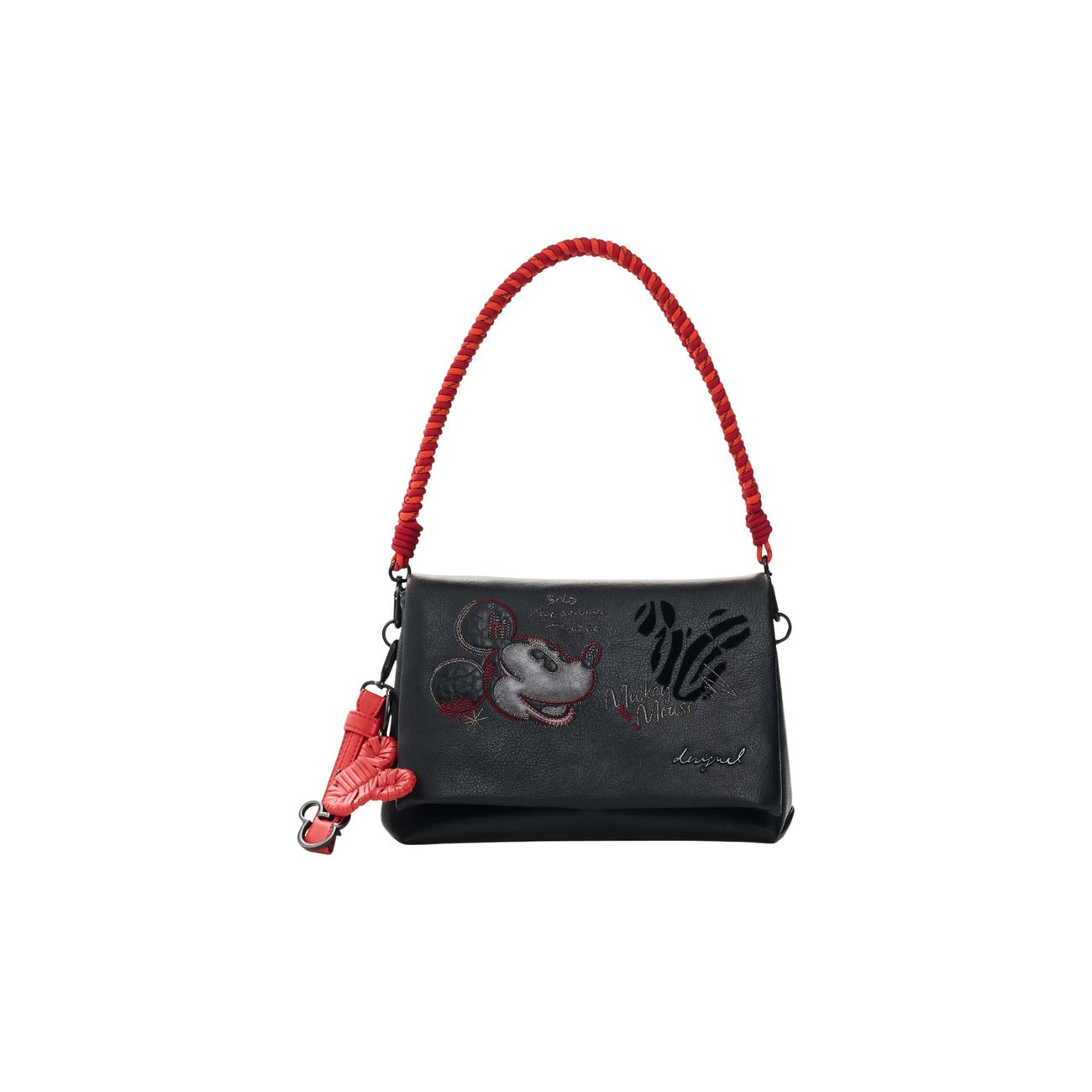 Desigual Borsa in Poliuretano Donna Nero BAG_MICKEY FACE VENECIA 4