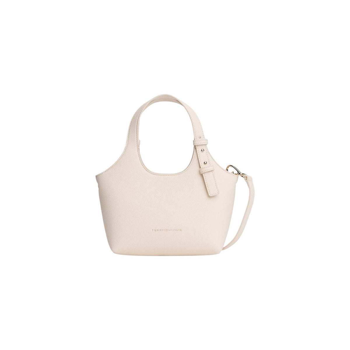 Tommy Hilfiger Borsa in Poliuretano Donna Nero TH LOGO MINI TOTE