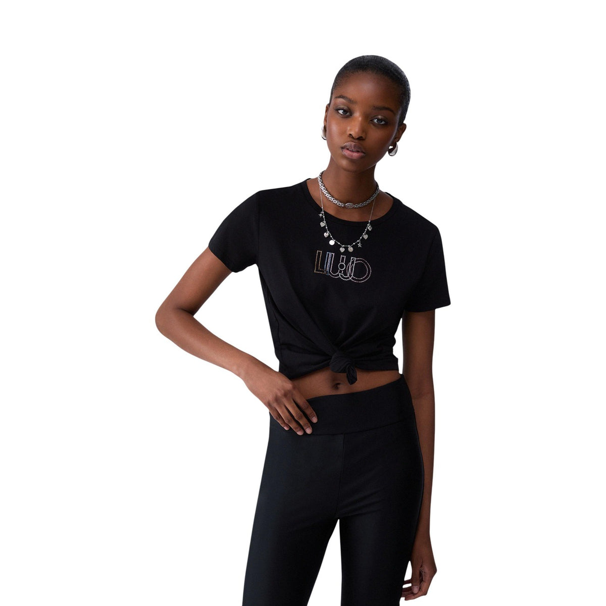 Liu Jo T-shirt in Cotone Donna Bordeaux BASIC