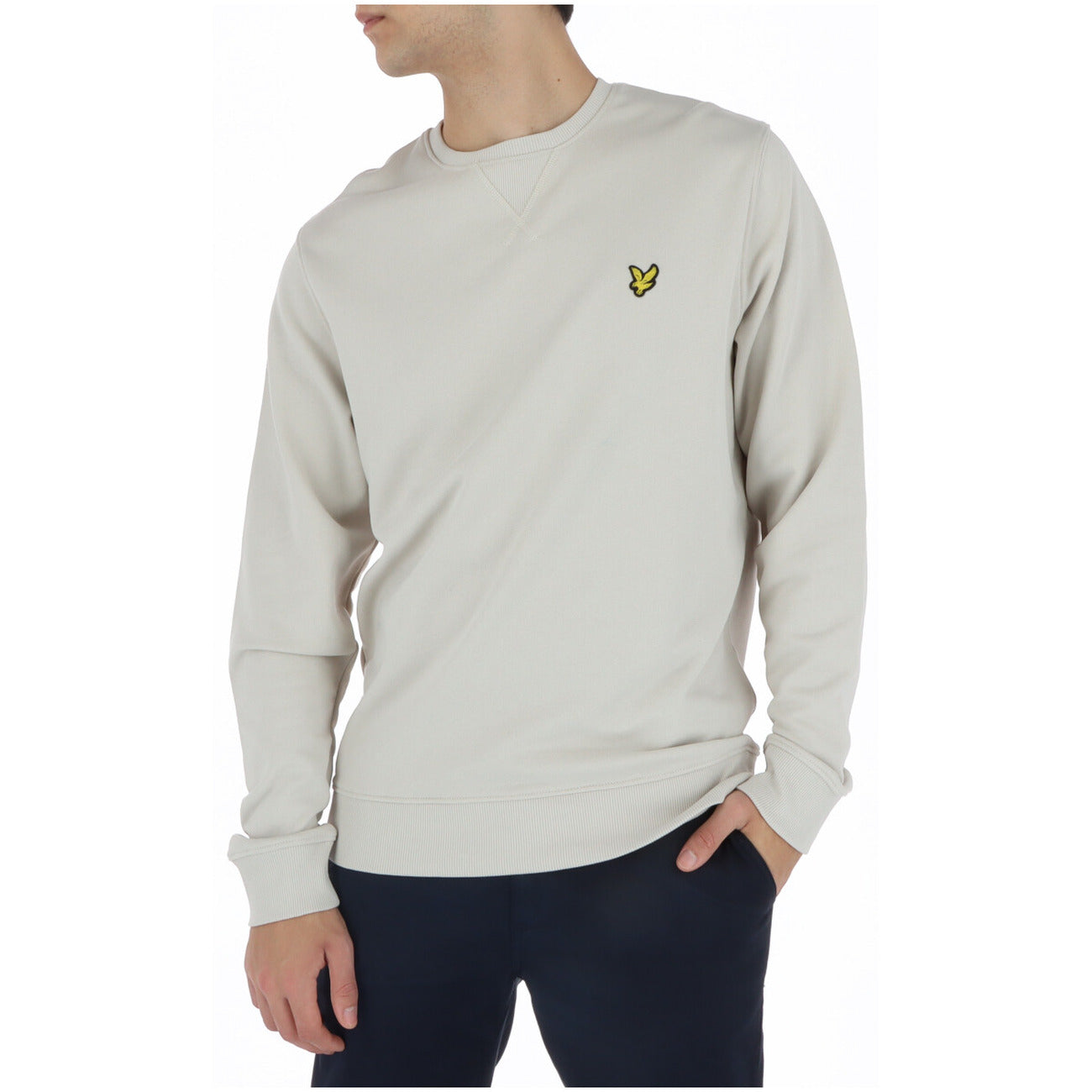 Lyle & Scott Girocollo in Cotone Felpa Uomo Azzurro