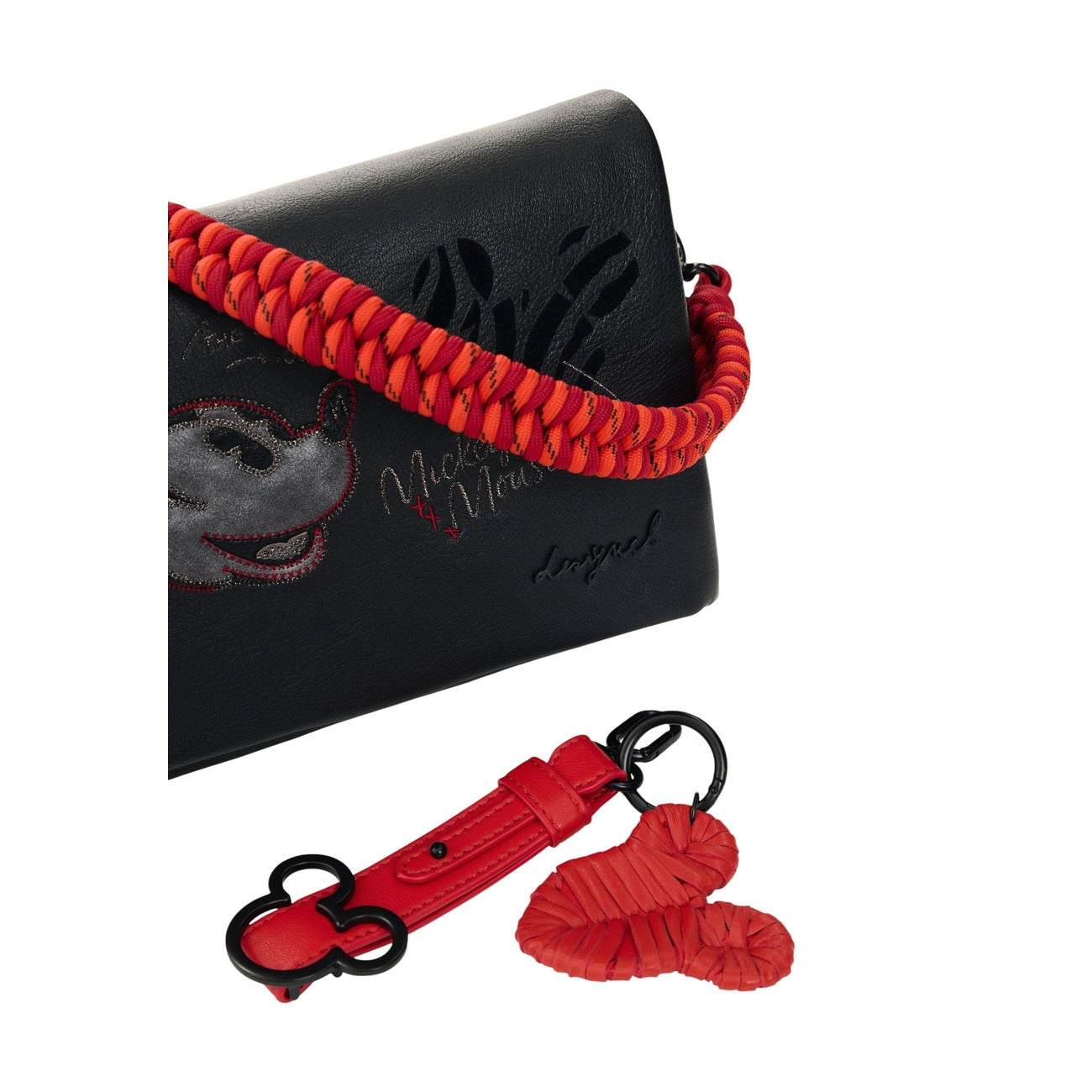 Desigual Borsa in Poliuretano Donna Nero BAG_MICKEY FACE VENECIA 4