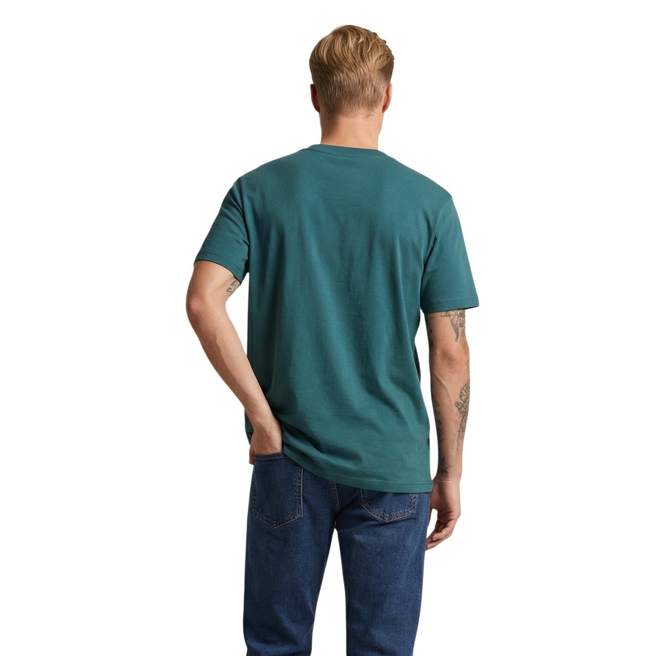 T-Shirt in Cotone Verde Uomo