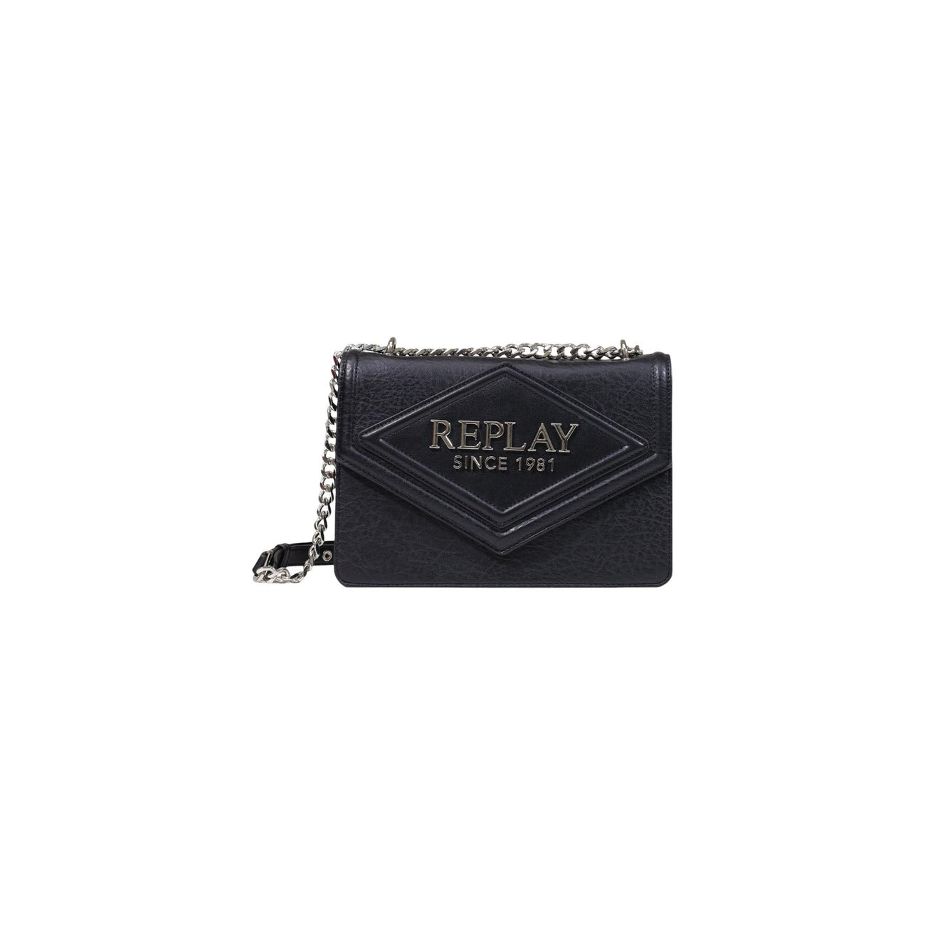 Replay Borsa in Poliestere Donna Nero HAMMERED SYNTHETIC+ PLAIN