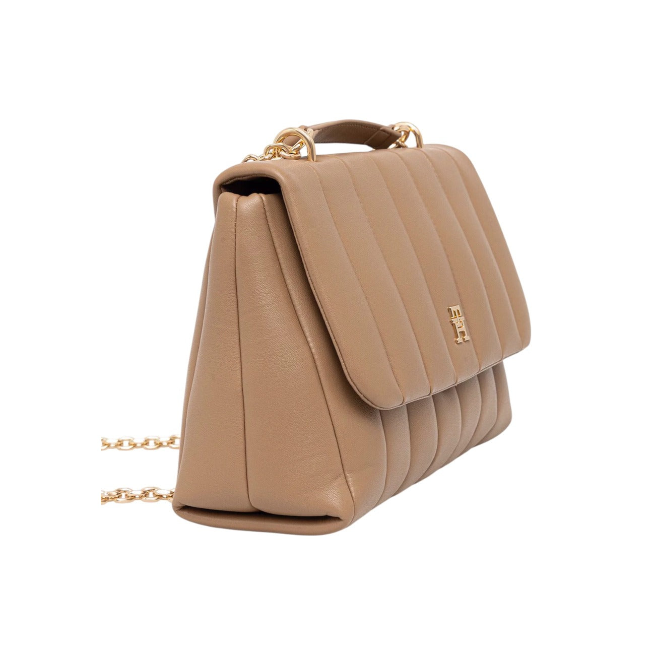 Borsa a mano e a tracolla beige, Tommy Hilfiger